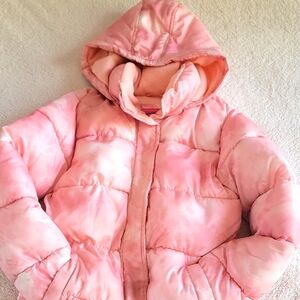 Girl's CB Sports Kids Pink Tie Dye Puffer Jacket L 14/16